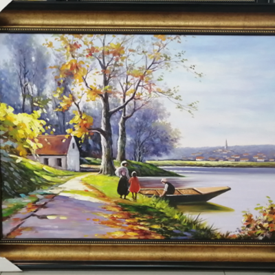 【单店经营*低】世界名画《渡船》产品图片,【单店经营*低】世界名画《渡船》产品相册 - 双木艺术画廊